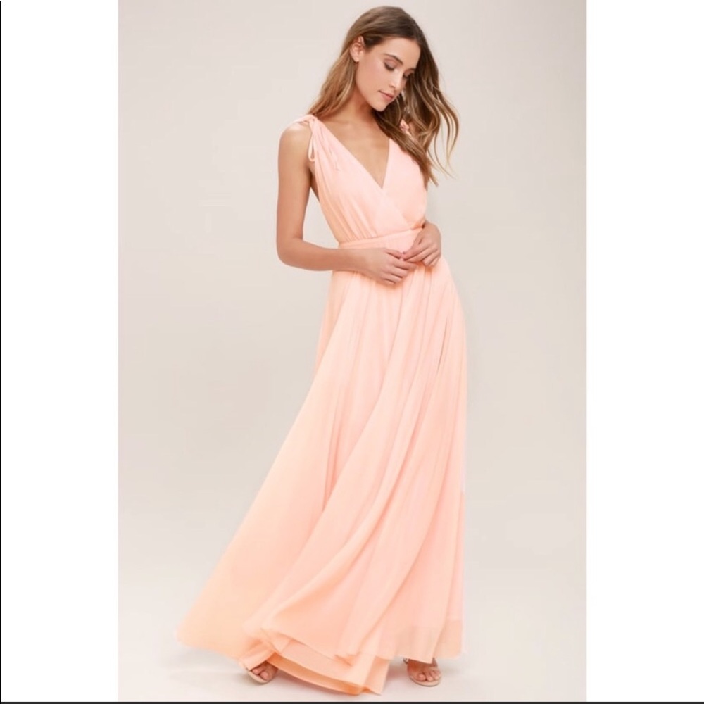 NWT Lulus Blush Pink Maxi Dress